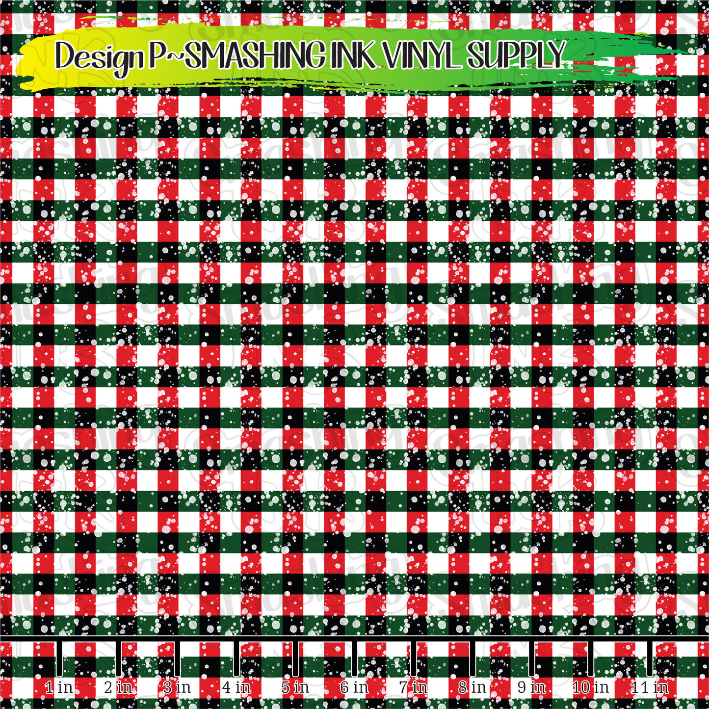 Snowy Plaid ★ Printed Vinyl Sheets | Faux Leather | Laser Safe