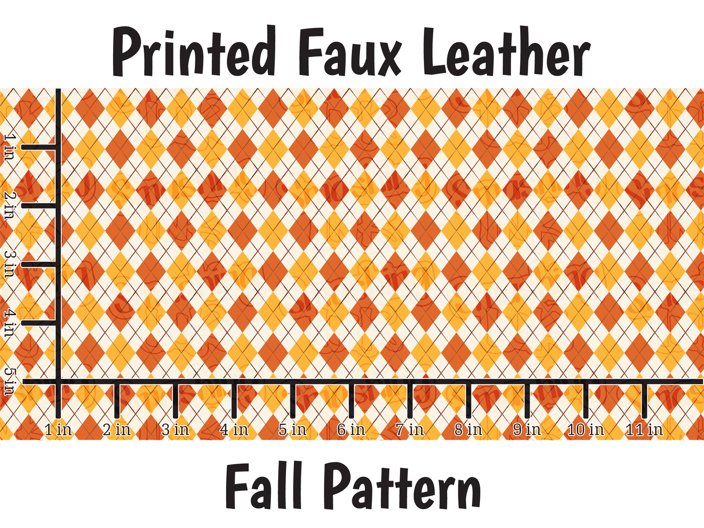 Fall Pattern - Faux Leather Sheet (SHIPS IN 3 BUS DAYS)