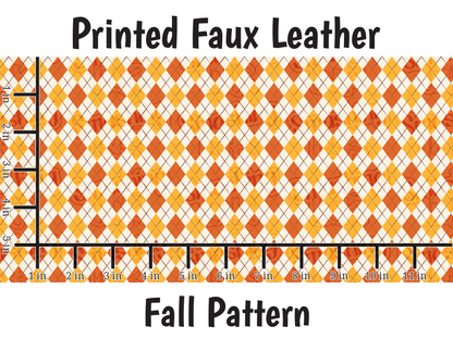 Fall  Pattern - Faux Leather Sheet (SHIPS IN 3 BUS DAYS)