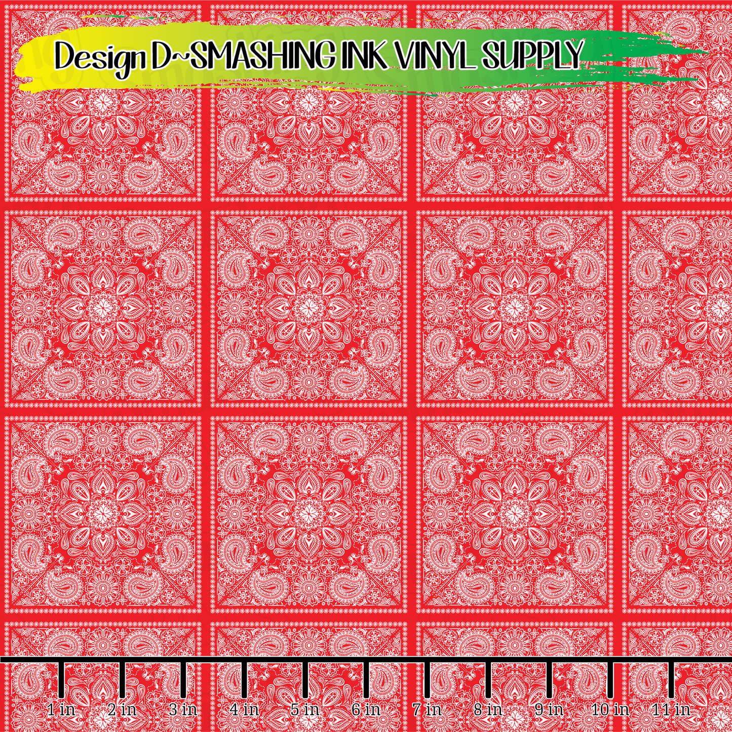 Red Bandana ★ Printed Vinyl Sheets | Faux Leather | Laser Safe