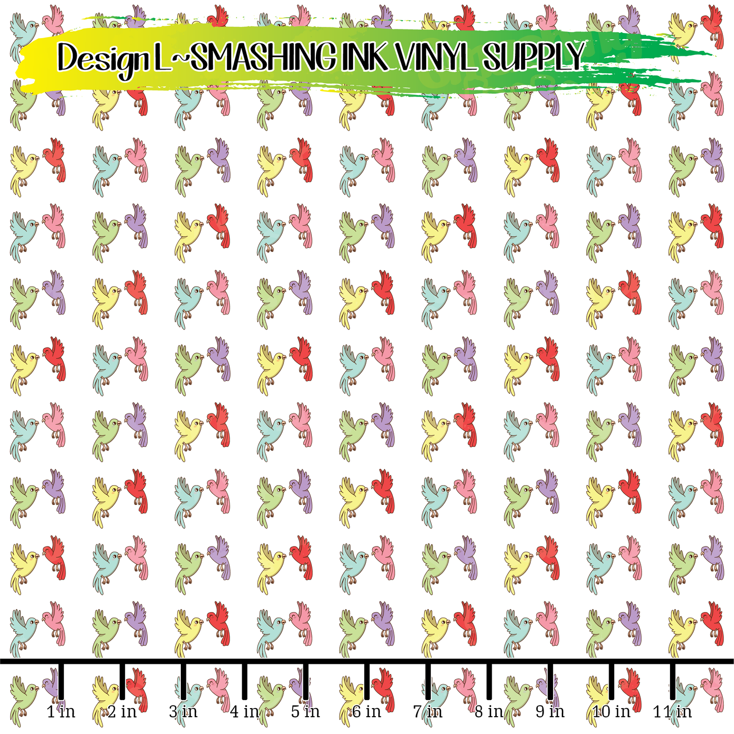 Love Birds ★ Printed Vinyl Sheets | Faux Leather | Laser Safe