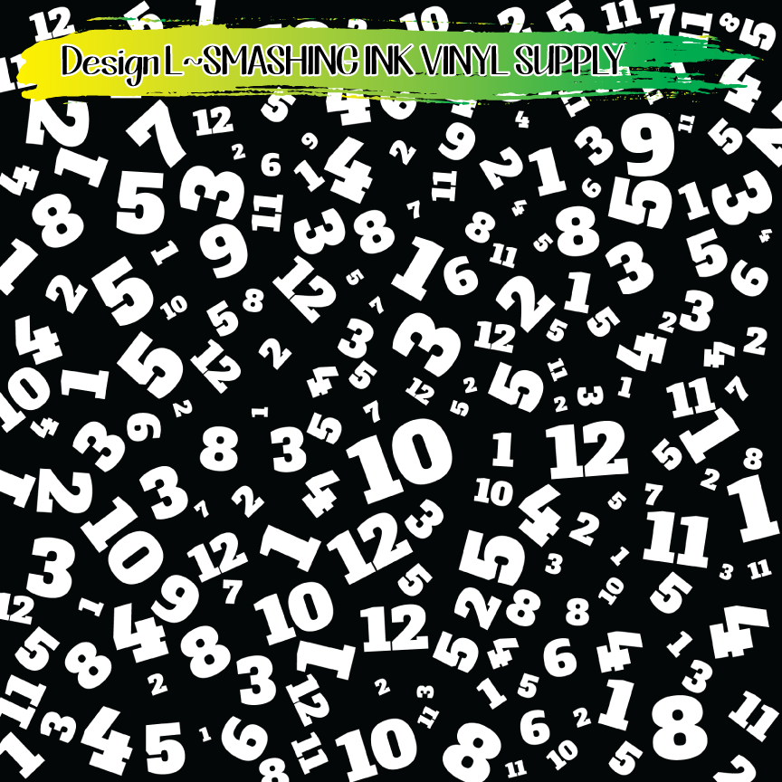 Colorful Numbers ★ Printed Vinyl Sheets | Faux Leather | Laser Safe