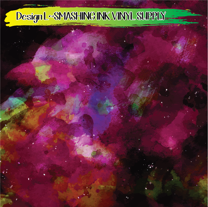 Pink Space ★ Printed Vinyl Sheets | Faux Leather | Laser Safe