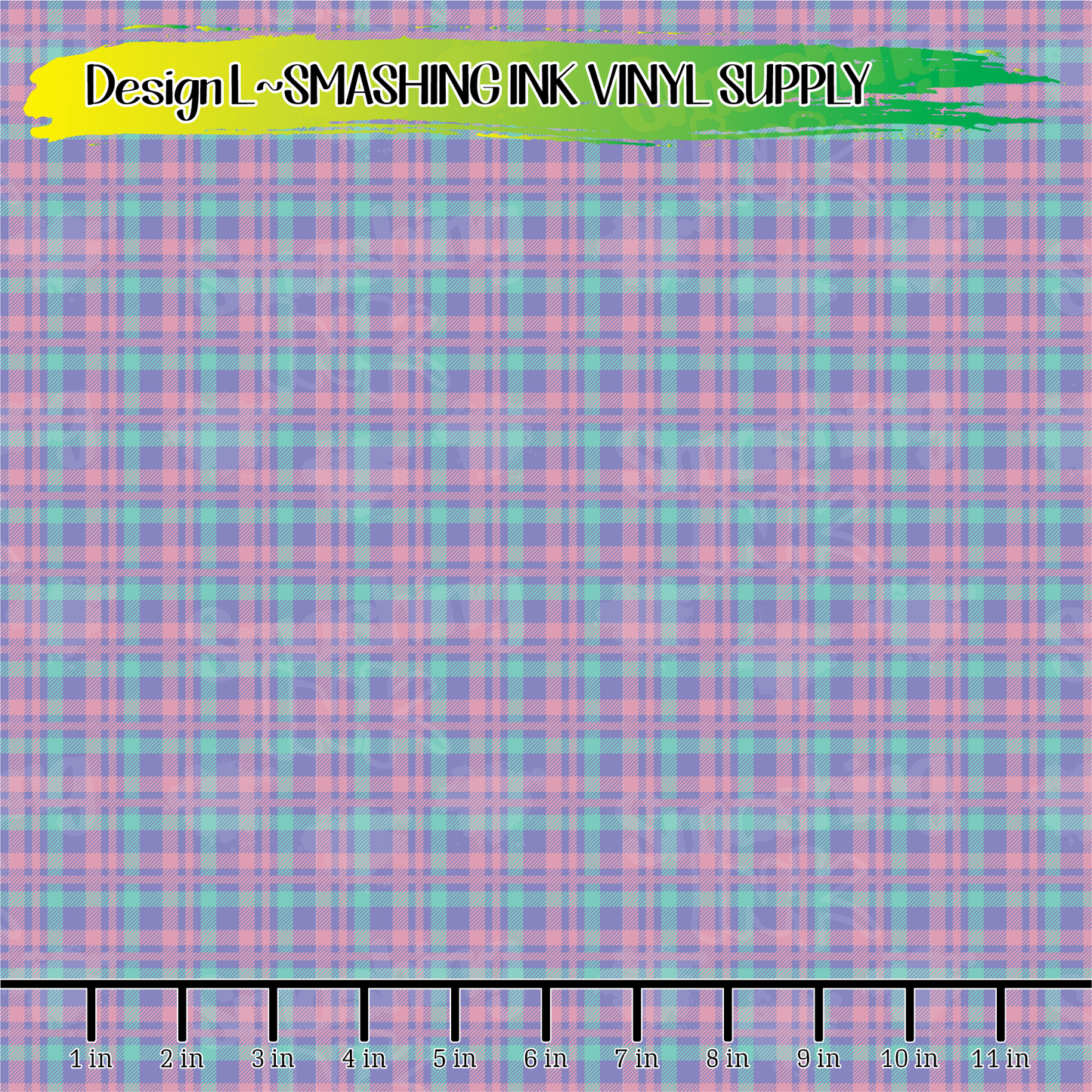 Pink Teal Purple Plaid ★ Printed Vinyl Sheets | Faux Leather | Laser Safe