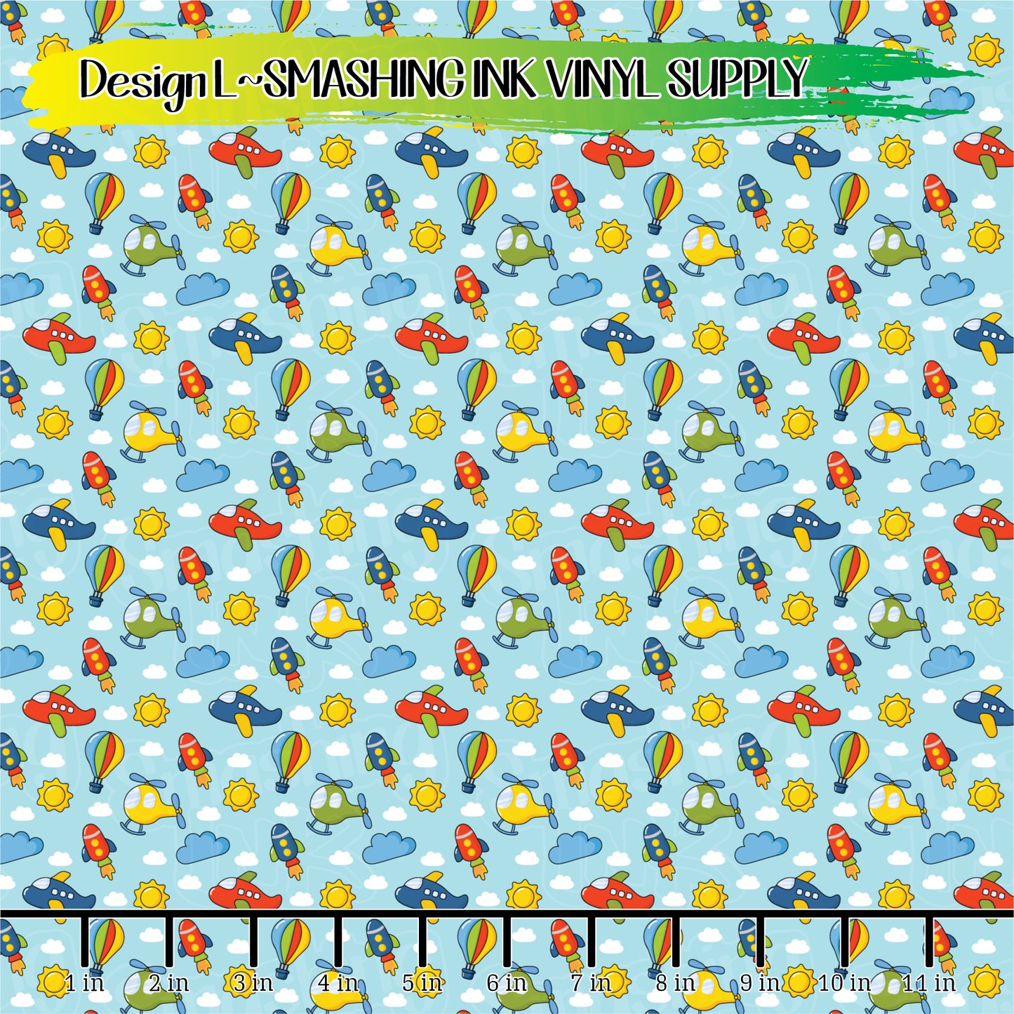 Airplane ★ Printed Vinyl Sheets | Faux Leather | Laser Safe