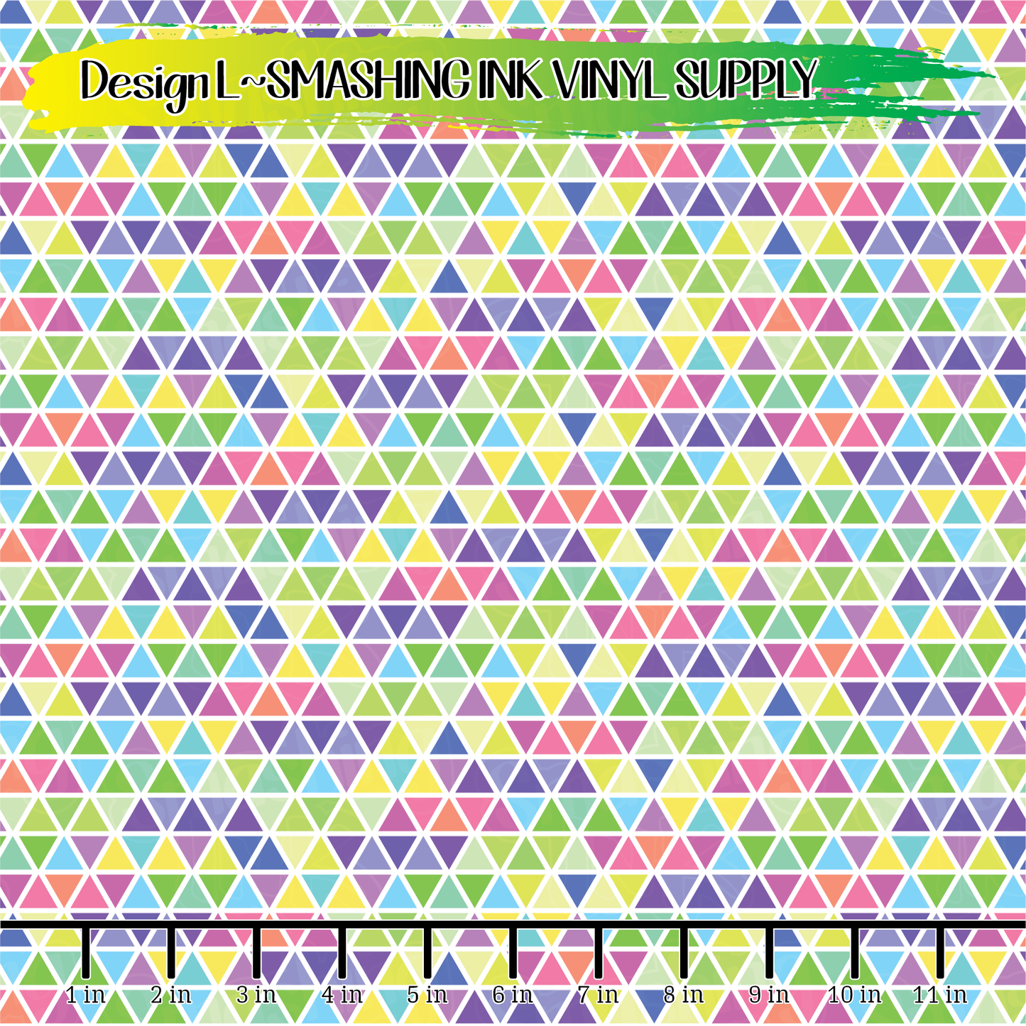 Colorful Triangles Small Scale ★ Printed Vinyl Sheets | Faux Leather | Laser Safe
