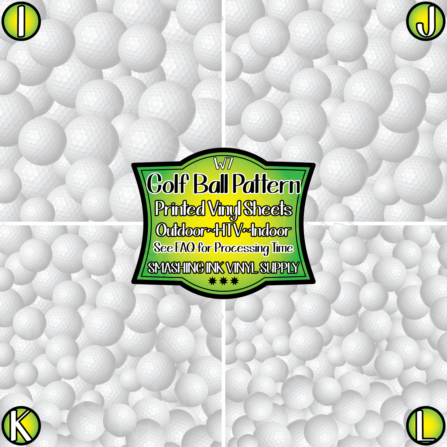 Golf Balls ★ Printed Vinyl Sheets | Faux Leather | Laser Safe