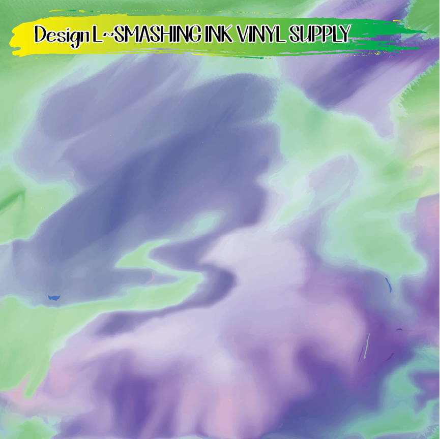 Pastel Watercolor ★ Printed Vinyl Sheets | Faux Leather | Laser Safe