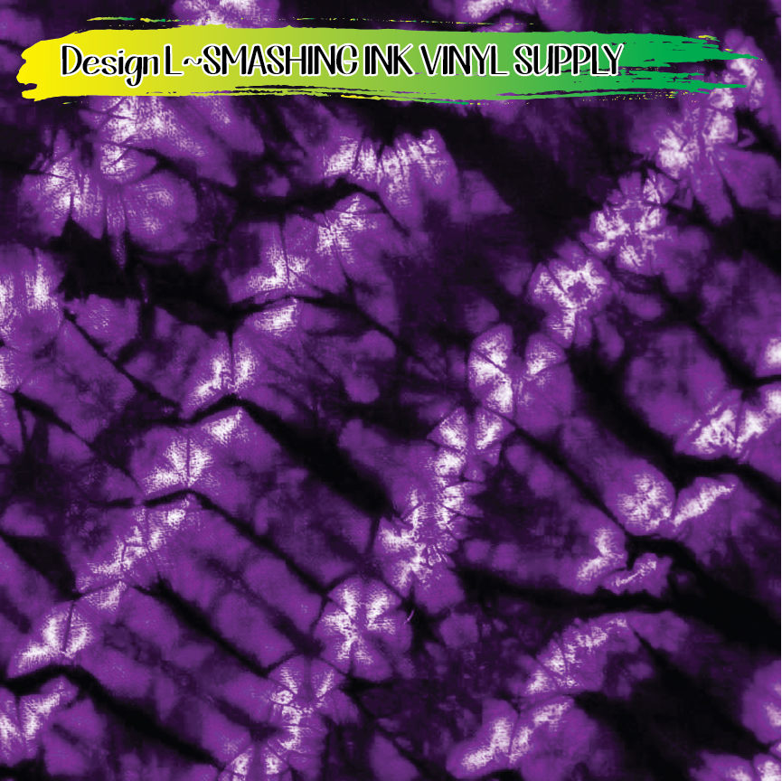 Purple Tie Dye ★ Printed Vinyl Sheets | Faux Leather | Laser Safe