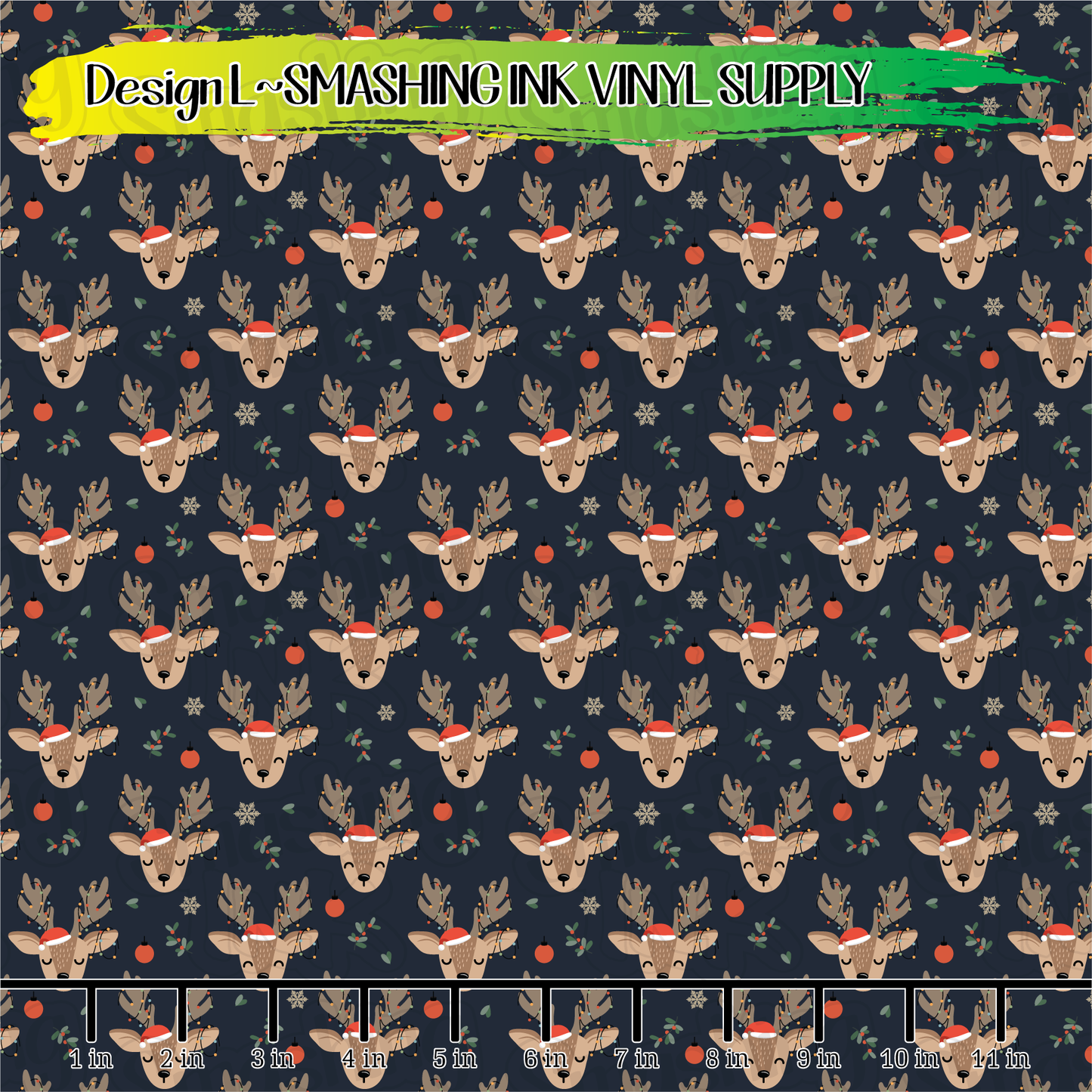 Cute Reindeer ★ Printed Vinyl Sheets | Faux Leather | Laser Safe