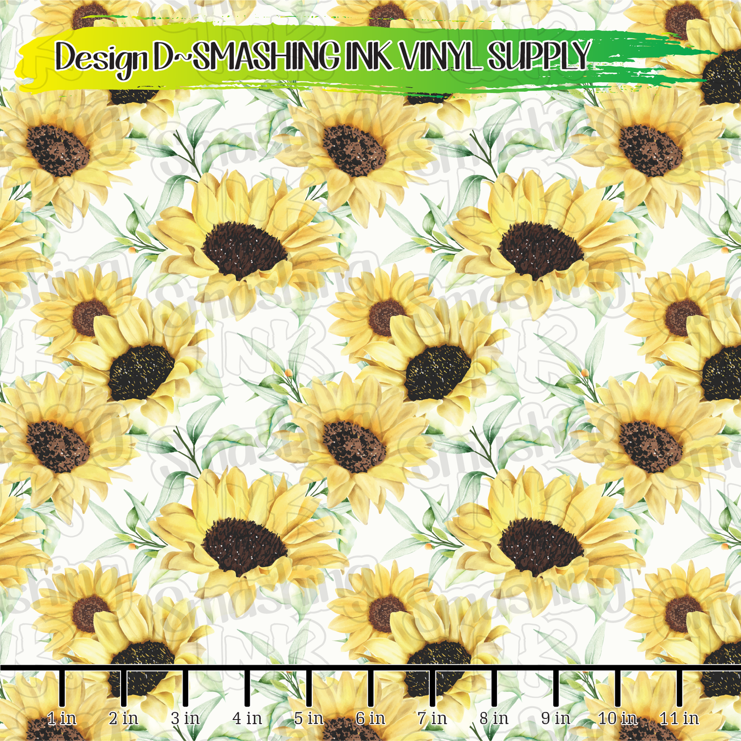 Wild Sunflowers ★ Printed Vinyl Sheets | Faux Leather | Laser Safe