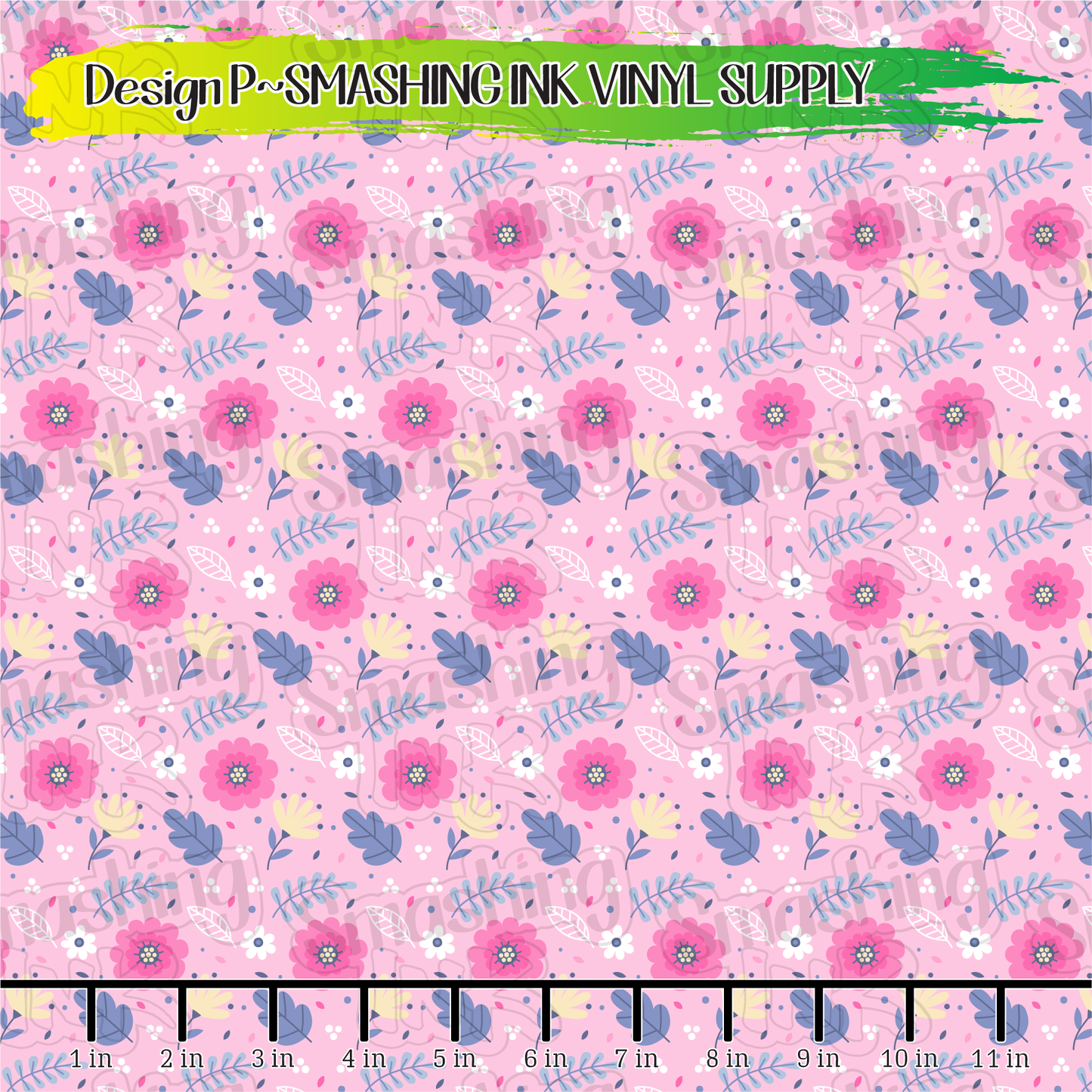 Colorful Floral ★ Printed Vinyl Sheets | Faux Leather | Laser Safe