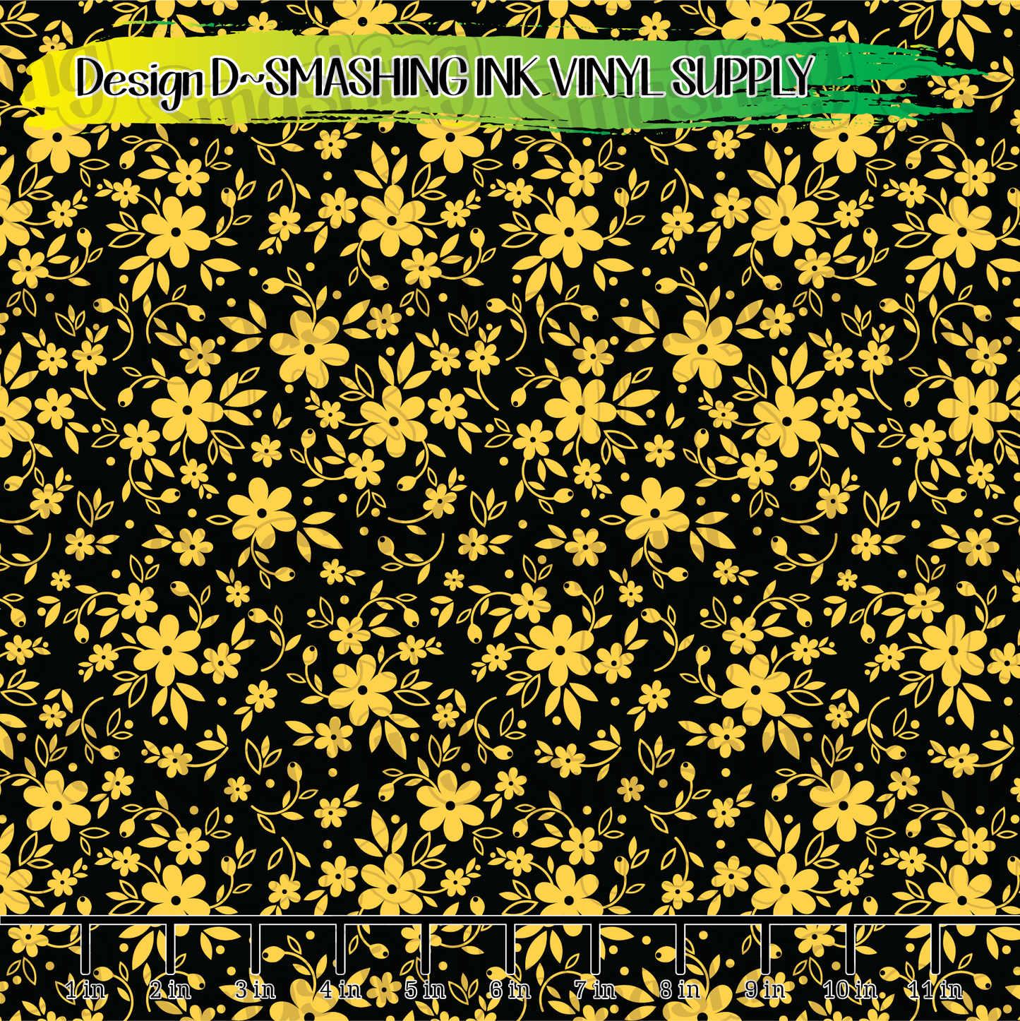 Floral Pattern ★ Printed Vinyl Sheets | Faux Leather | Laser Safe