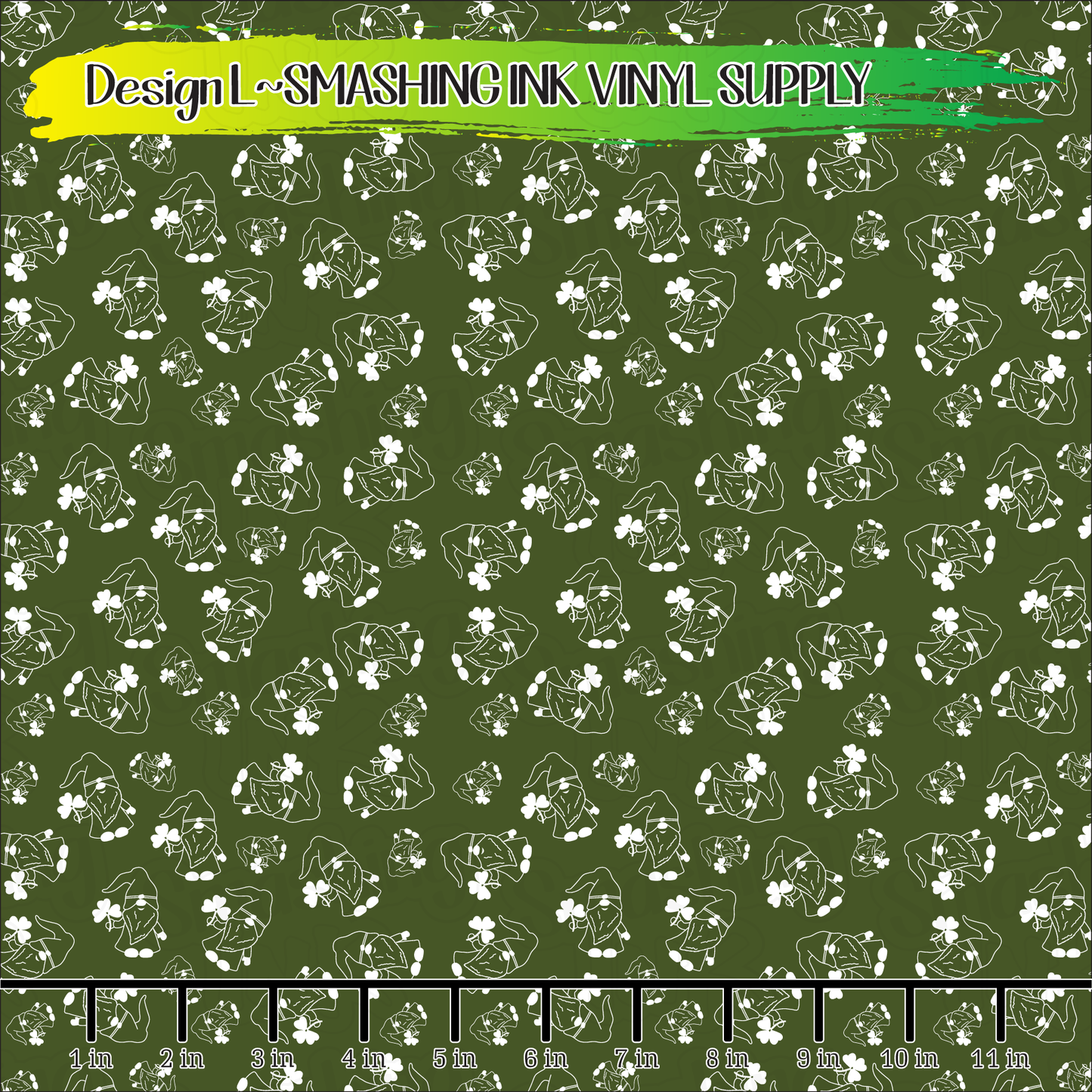 St. Patty's Gnomes ★ Printed Vinyl Sheets | Faux Leather | Laser Safe