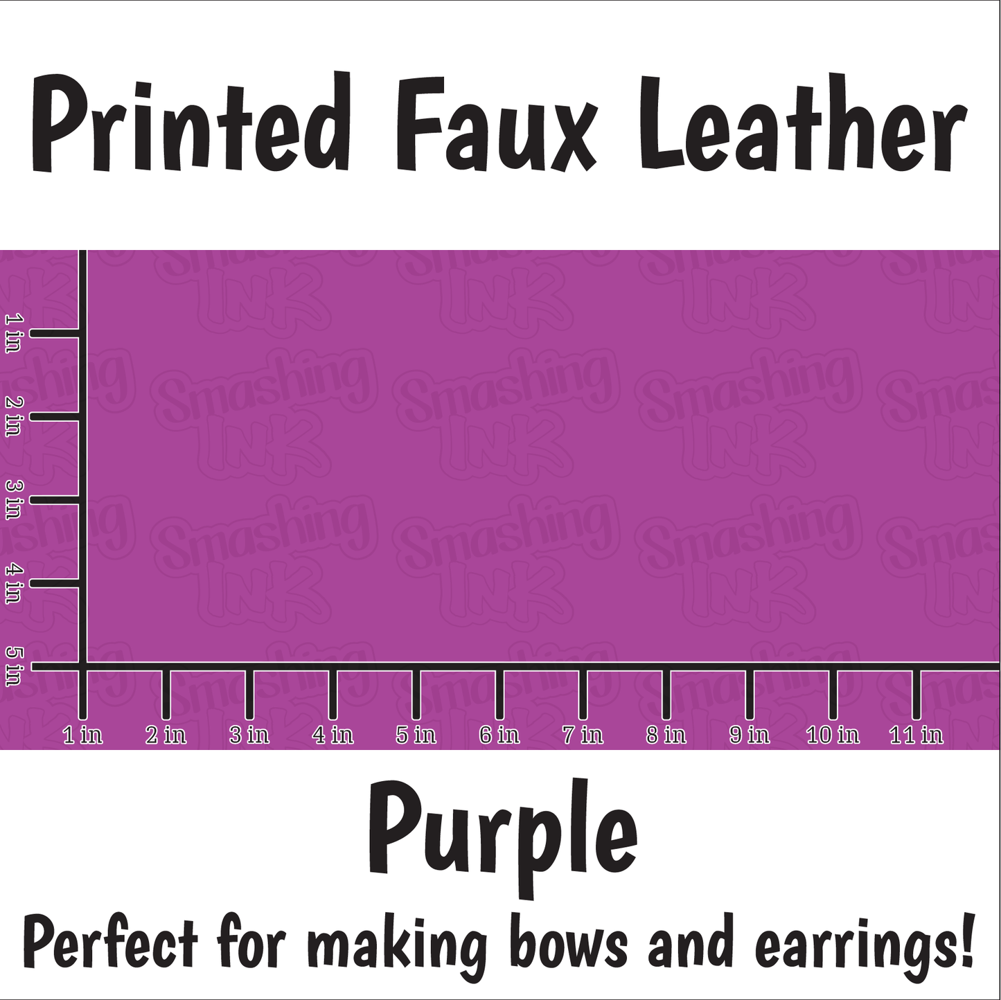 Solid Purple - Faux Leather Sheet (SHIPS IN 3 BUS DAYS)