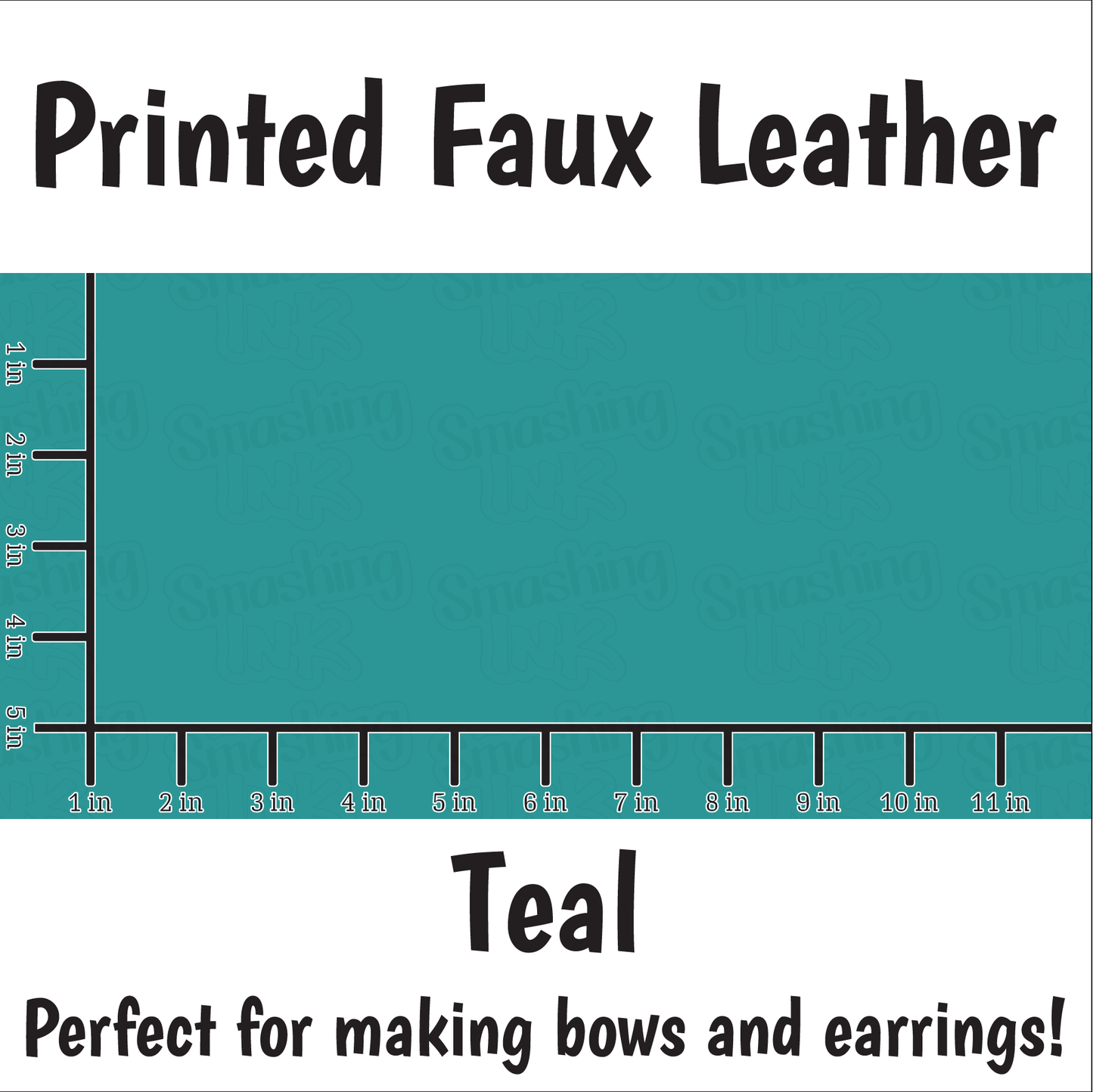 Teal - Faux Leather Sheet (SHIPS IN 3 BUS DAYS)