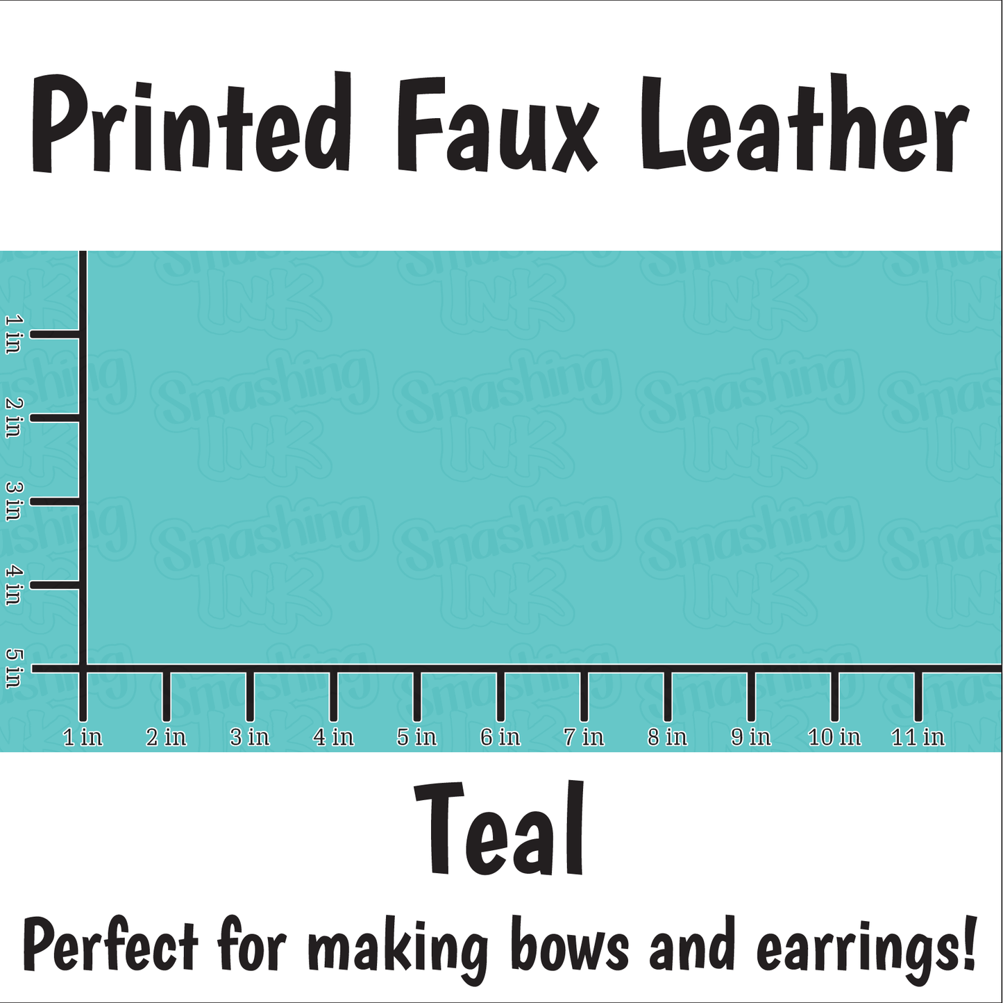 Teal - Faux Leather Sheet (SHIPS IN 3 BUS DAYS)