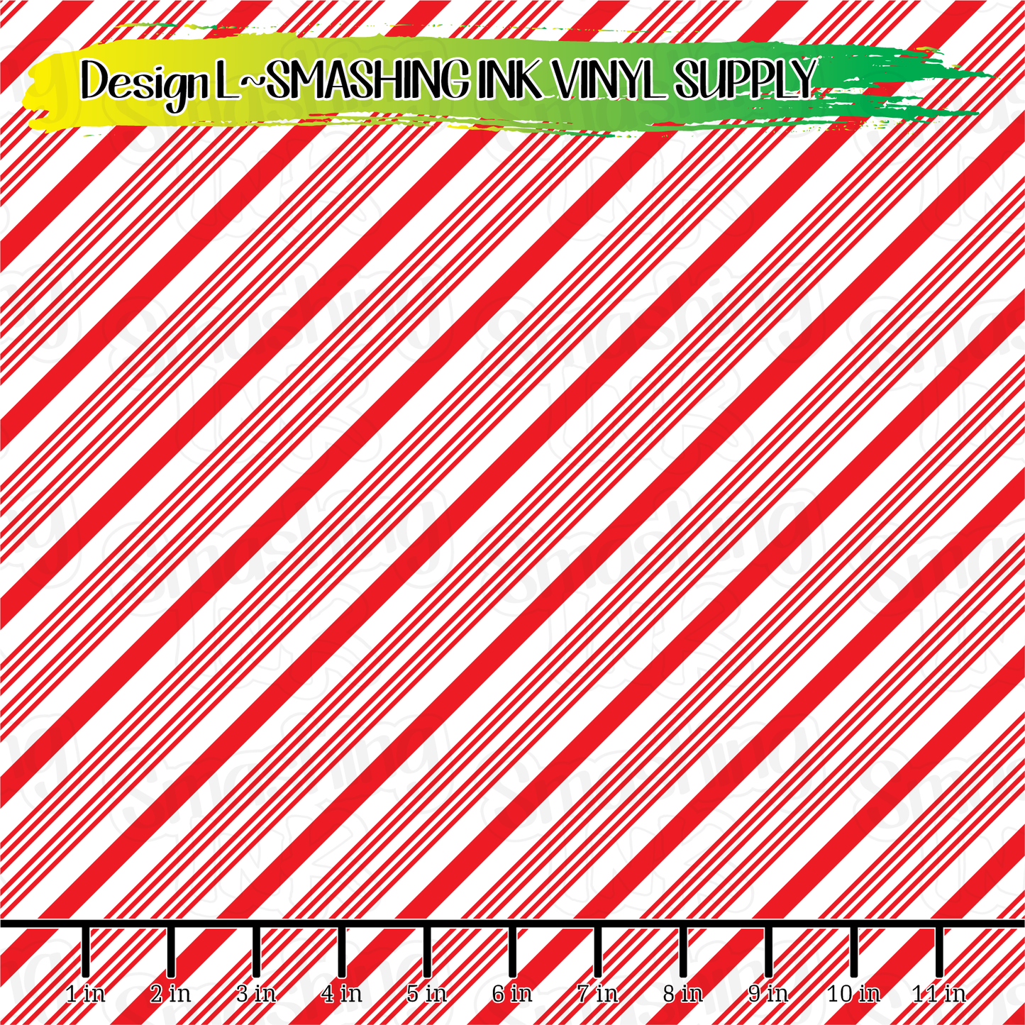 Red White Candy Cane ★ Printed Vinyl Sheets | Faux Leather | Laser Safe