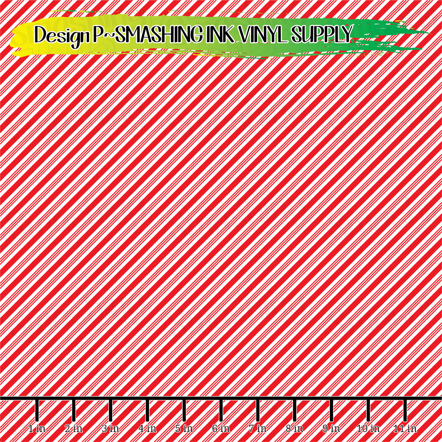 Red White Candy Cane Stripes ★ Printed Vinyl Sheets | Faux Leather | Laser Safe