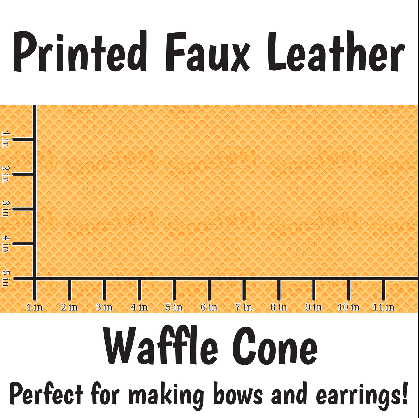 Waffle Cone - Faux Leather Sheet (SHIPS IN 3 BUS DAYS)