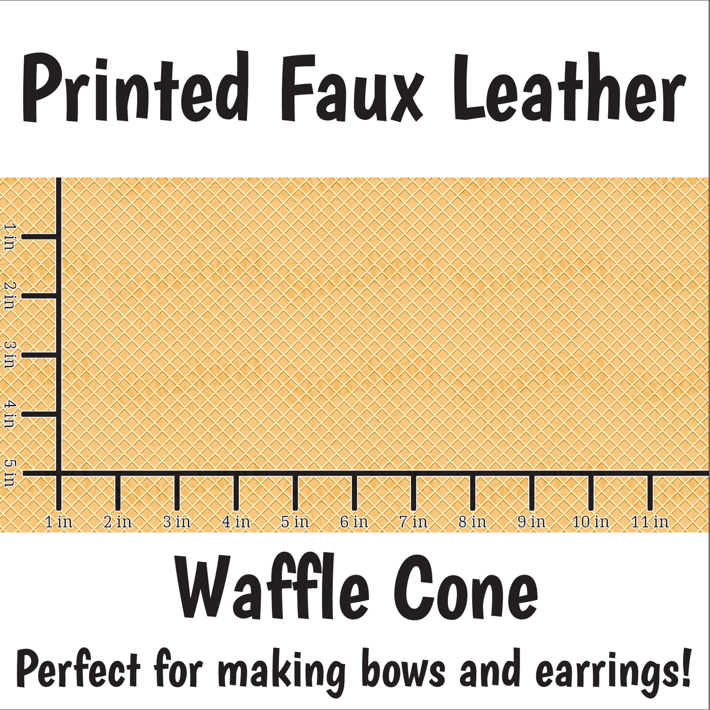 Waffle Cone - Faux Leather Sheet (SHIPS IN 3 BUS DAYS)