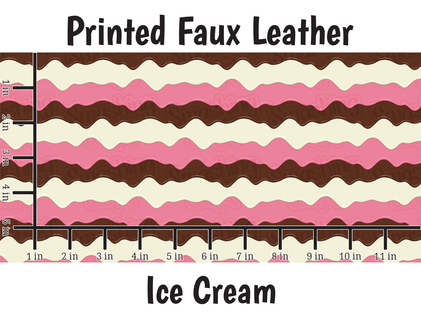 Ice Cream - Faux Leather Sheet (SHIPS IN 3 BUS DAYS)
