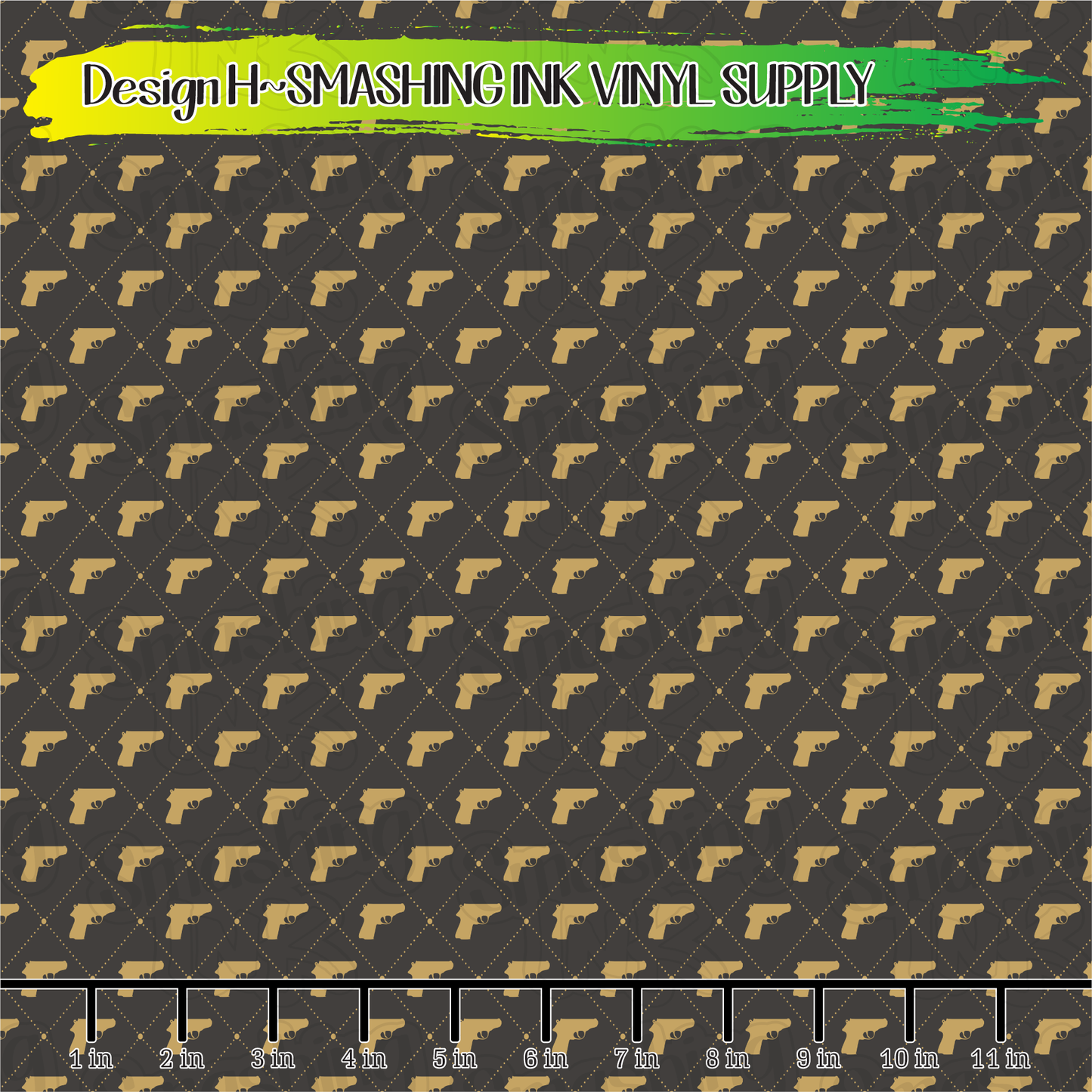 Gold Pistols ★ Printed Vinyl Sheets | Faux Leather | Laser Safe