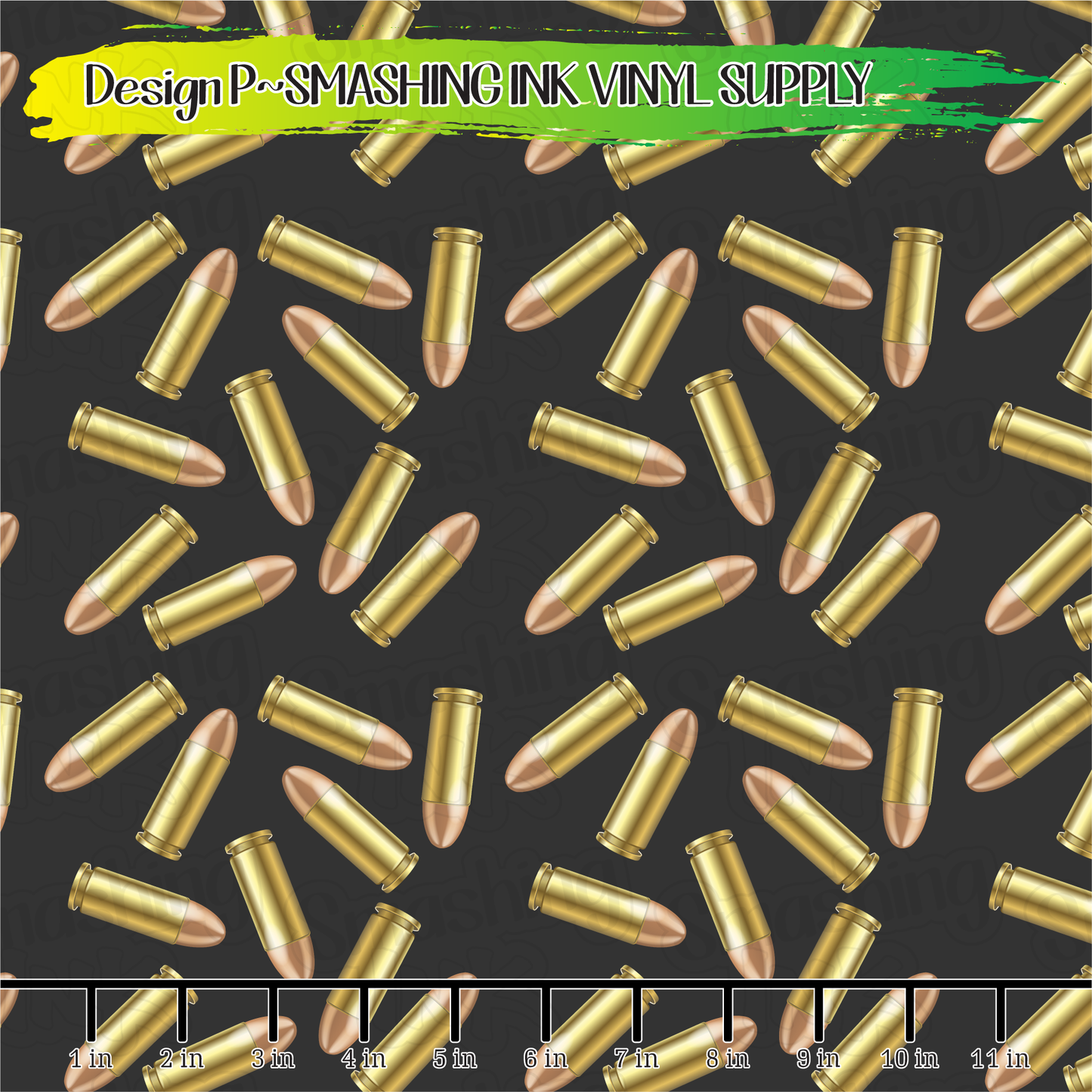 Realistic Bullets ★ Printed Vinyl Sheets | Faux Leather | Laser Safe