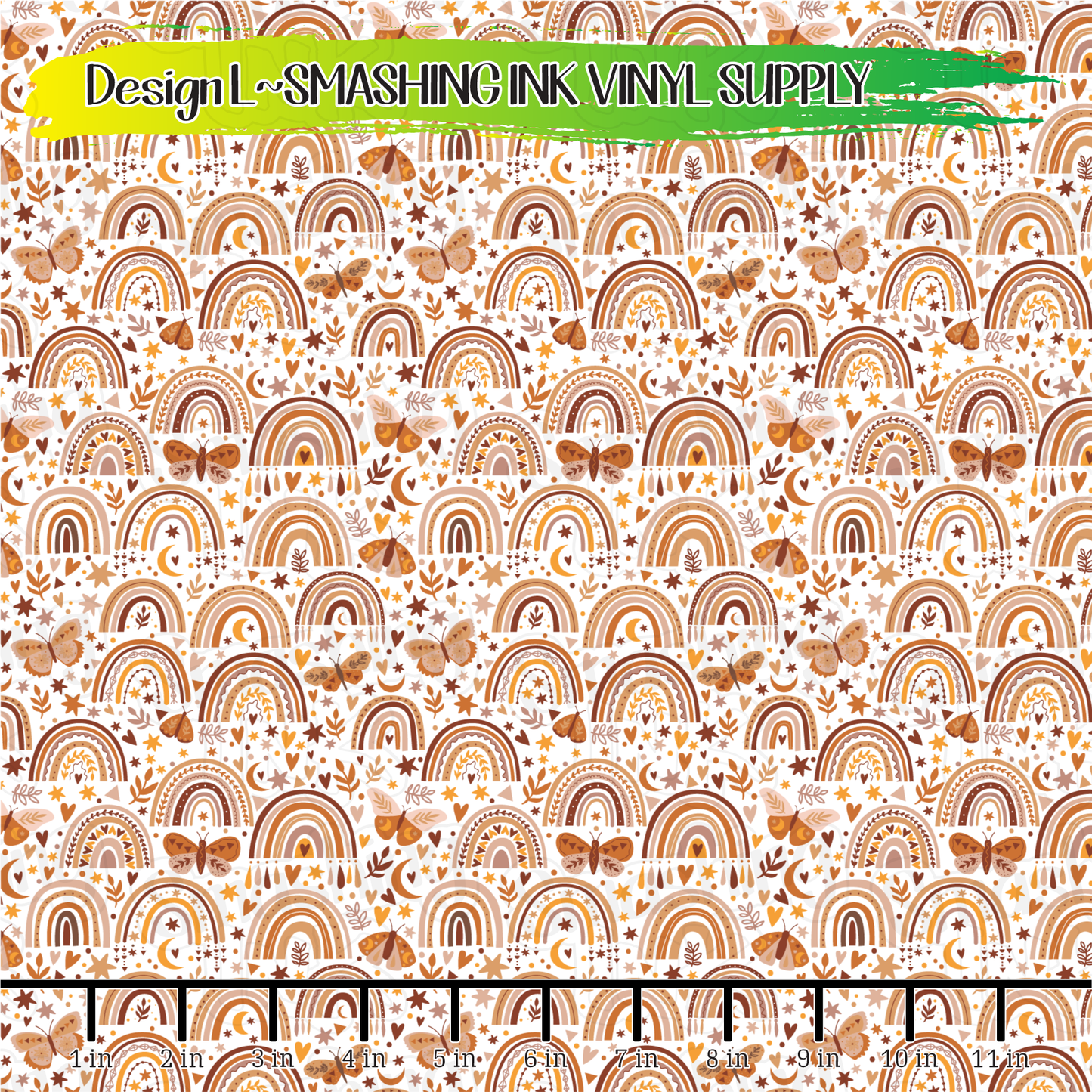 Cute Rainbows ★ Printed Vinyl Sheets | Faux Leather | Laser Safe