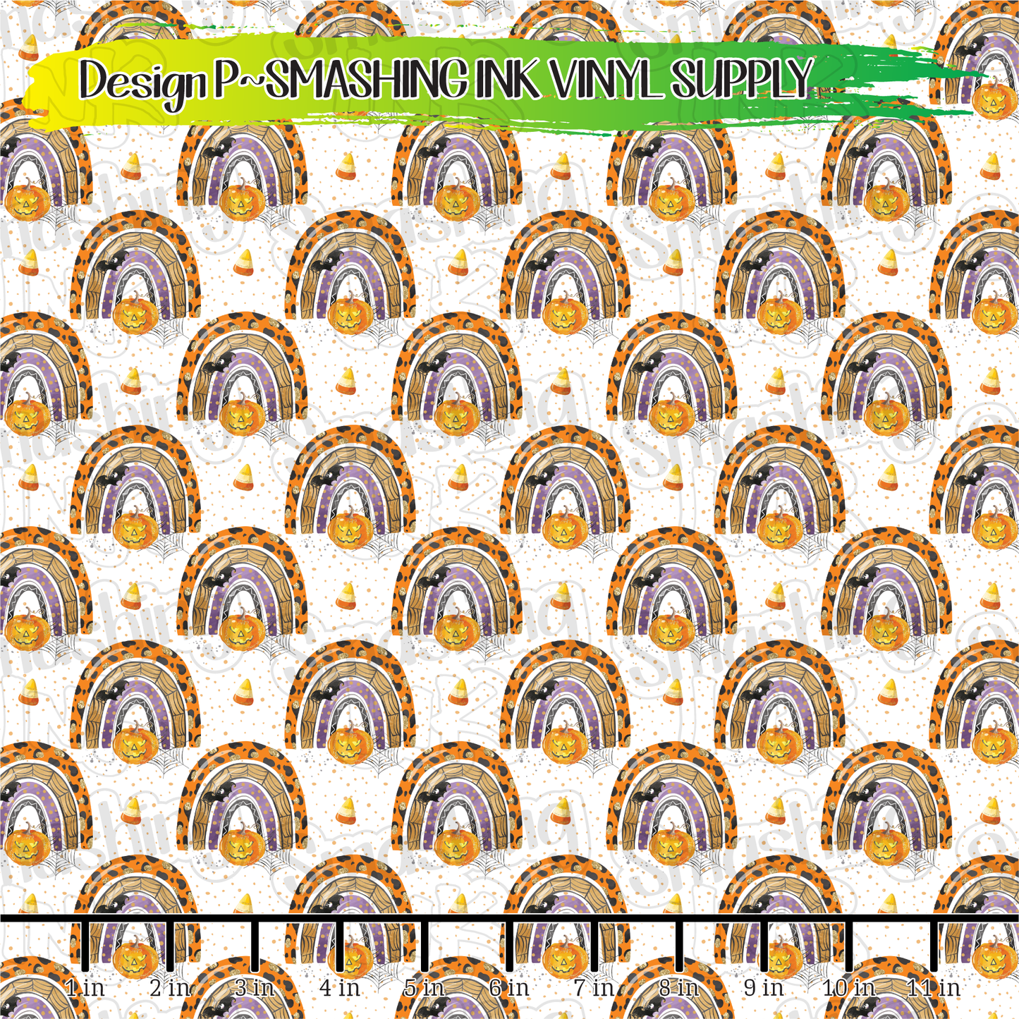 Halloween Rainbows ★ Printed Vinyl Sheets | Faux Leather | Laser Safe