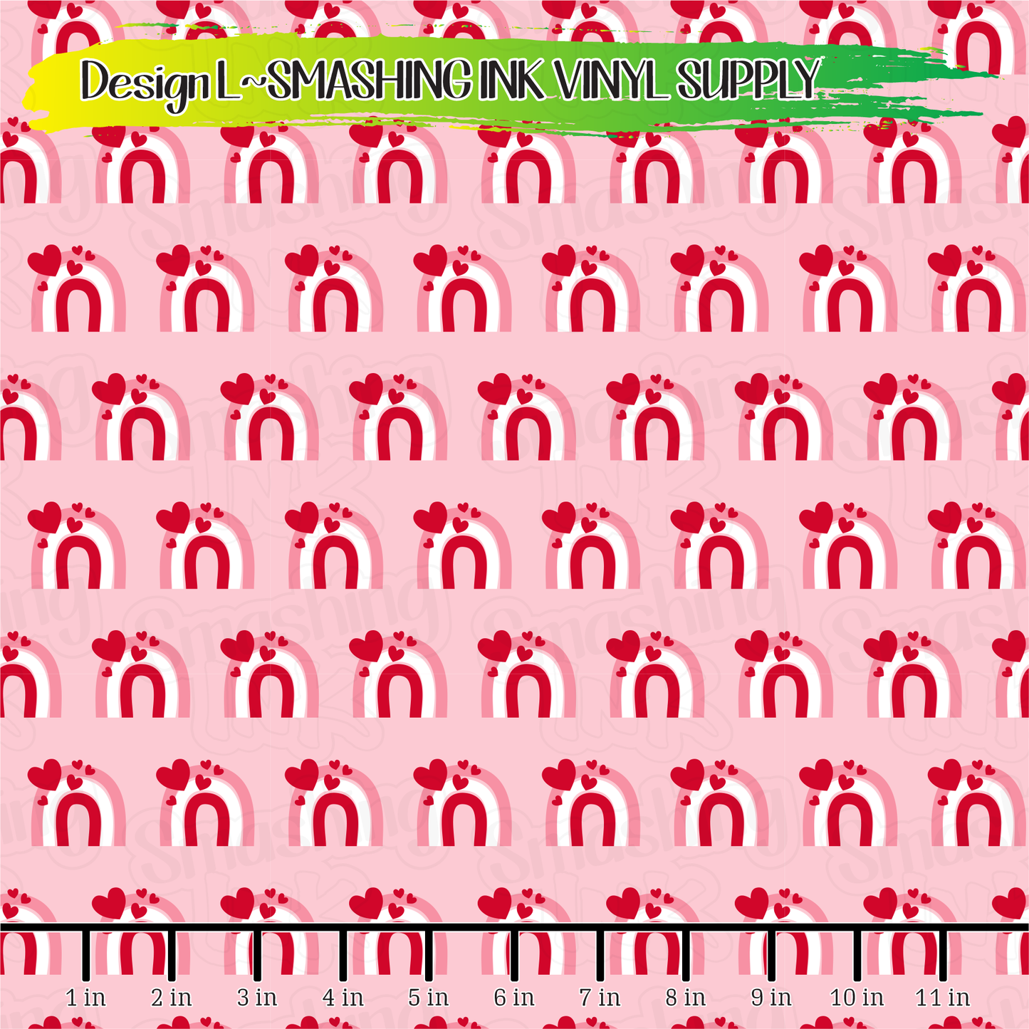 Valentine Rainbows ★ Printed Vinyl Sheets | Faux Leather | Laser Safe