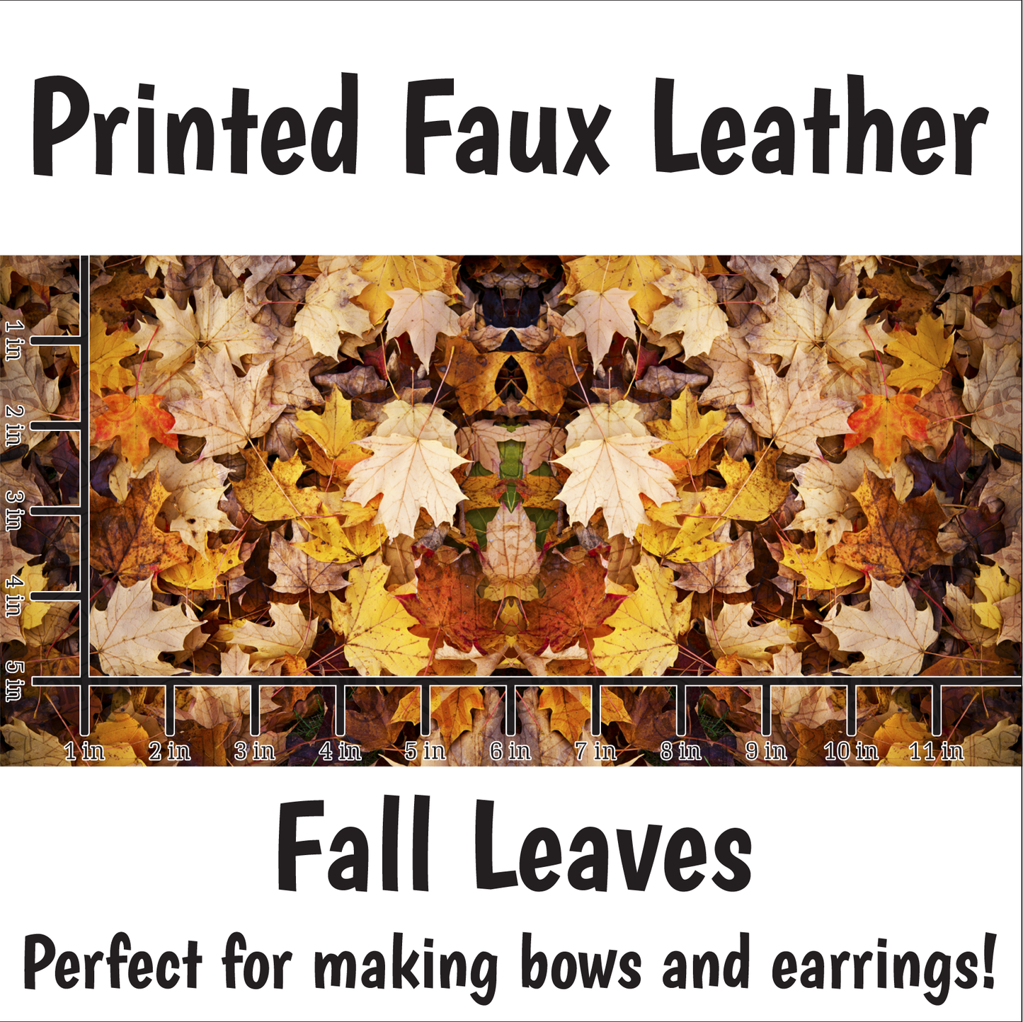 Fall Leaves - Faux Leather Sheet (SHIPS IN 3 BUS DAYS)