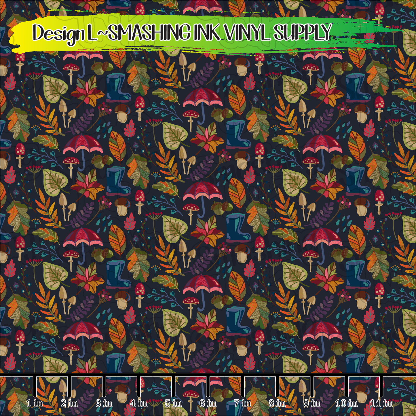 Fall Objects ★ Printed Vinyl Sheets | Faux Leather | Laser Safe