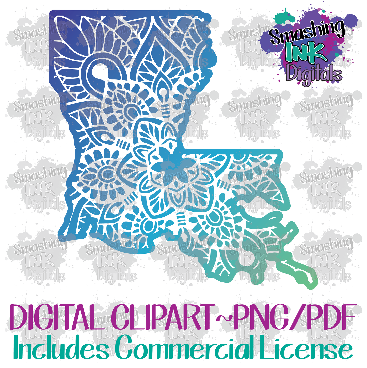 Louisiana Mandala - Printable Graphic
