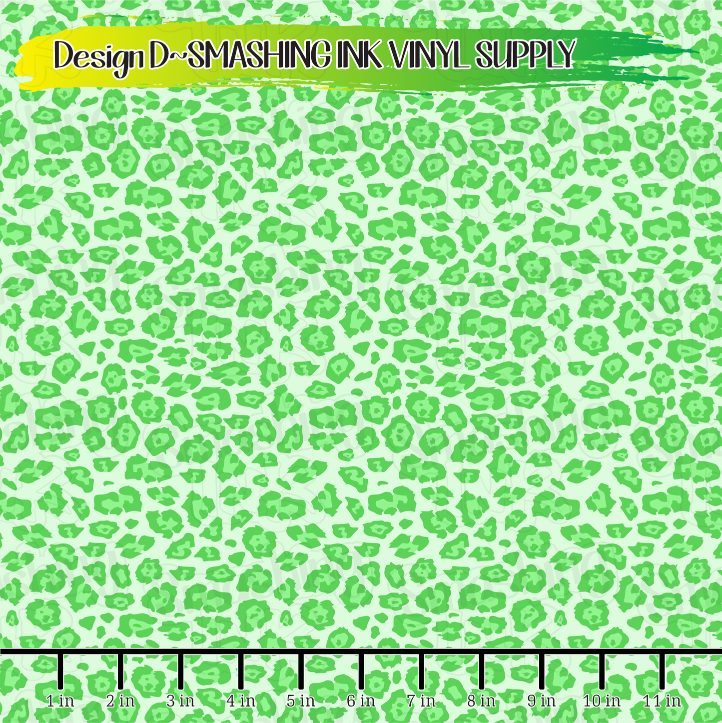 Green Cheetah ★ Printed Vinyl Sheets | Faux Leather | Laser Safe
