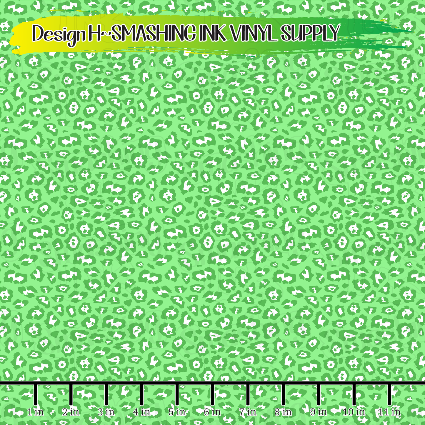 Green Cheetah ★ Printed Vinyl Sheets | Faux Leather | Laser Safe