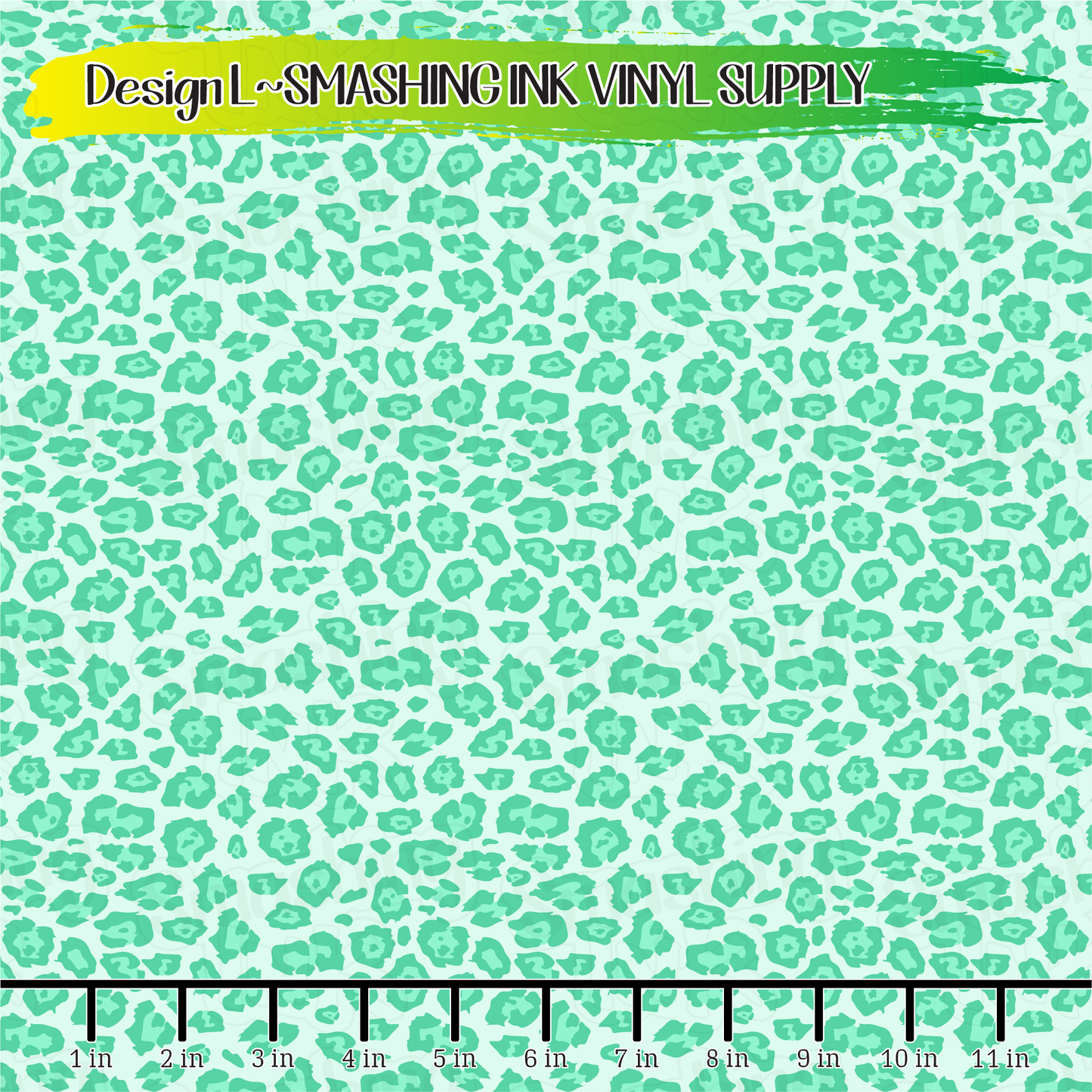 Mint Cheetah ★ Printed Vinyl Sheets | Faux Leather | Laser Safe