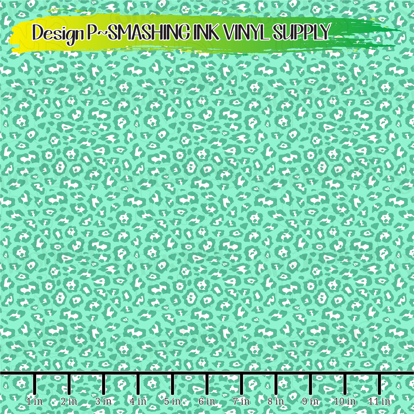 Mint Cheetah ★ Printed Vinyl Sheets | Faux Leather | Laser Safe