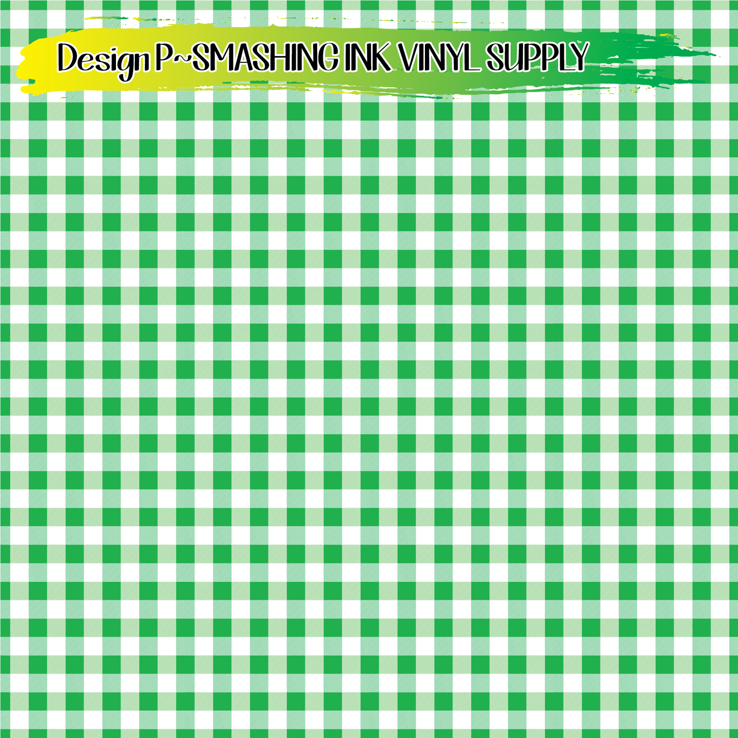 Green White Gingham ★ Printed Vinyl Sheets | Faux Leather | Laser Safe