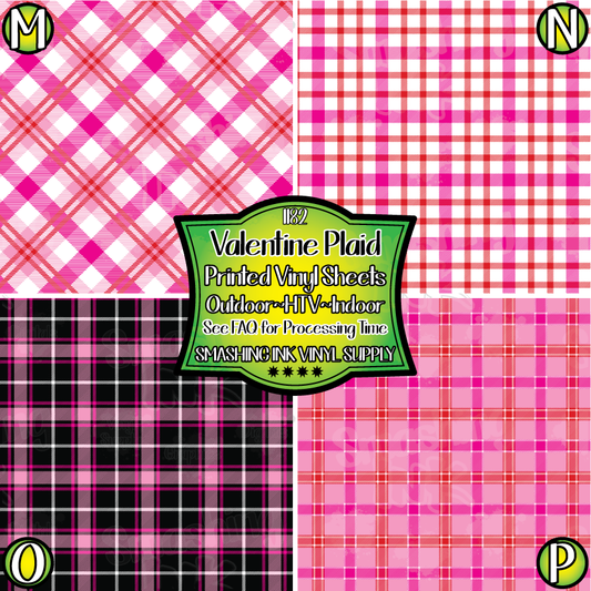 Valentine Plaid ★ Printed Sheets | Faux Leather | Laser Safe