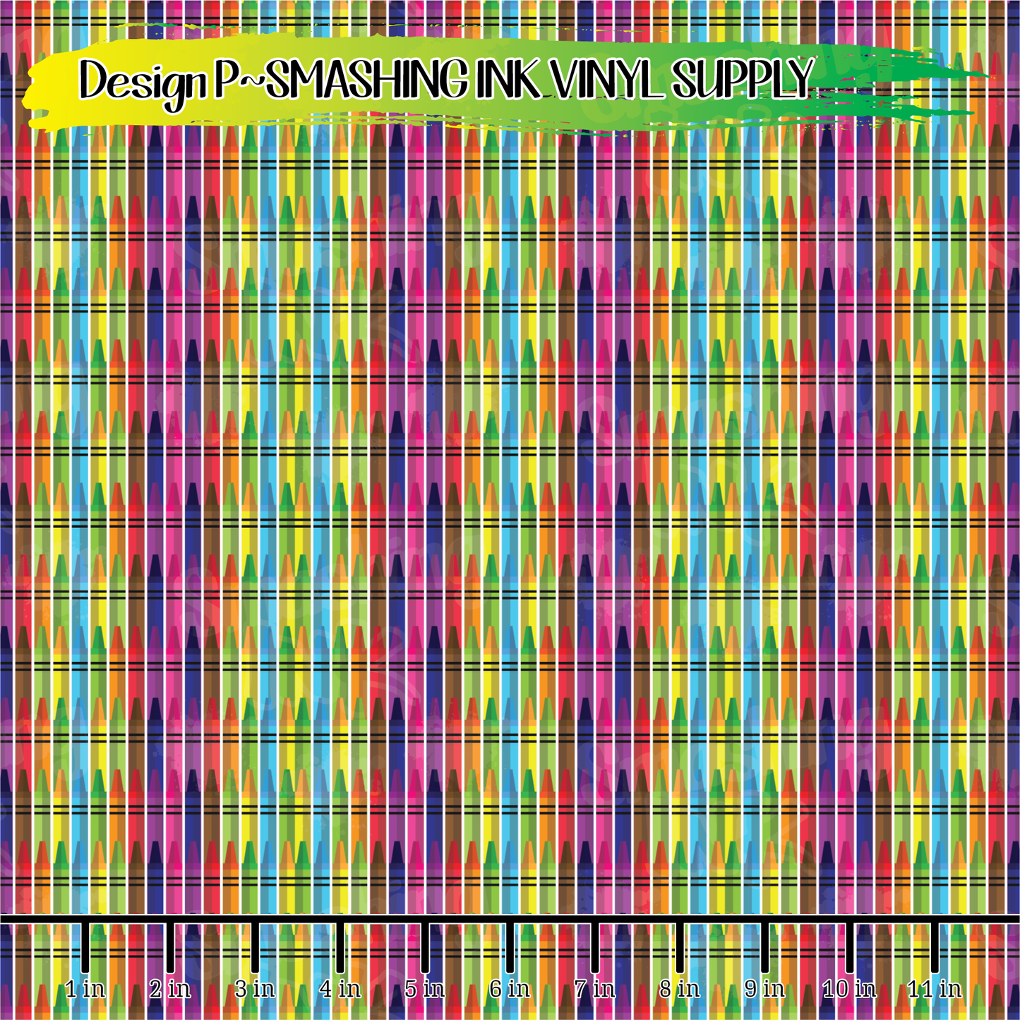 School Crayons ★ Printed Vinyl Sheets | Faux Leather | Laser Safe