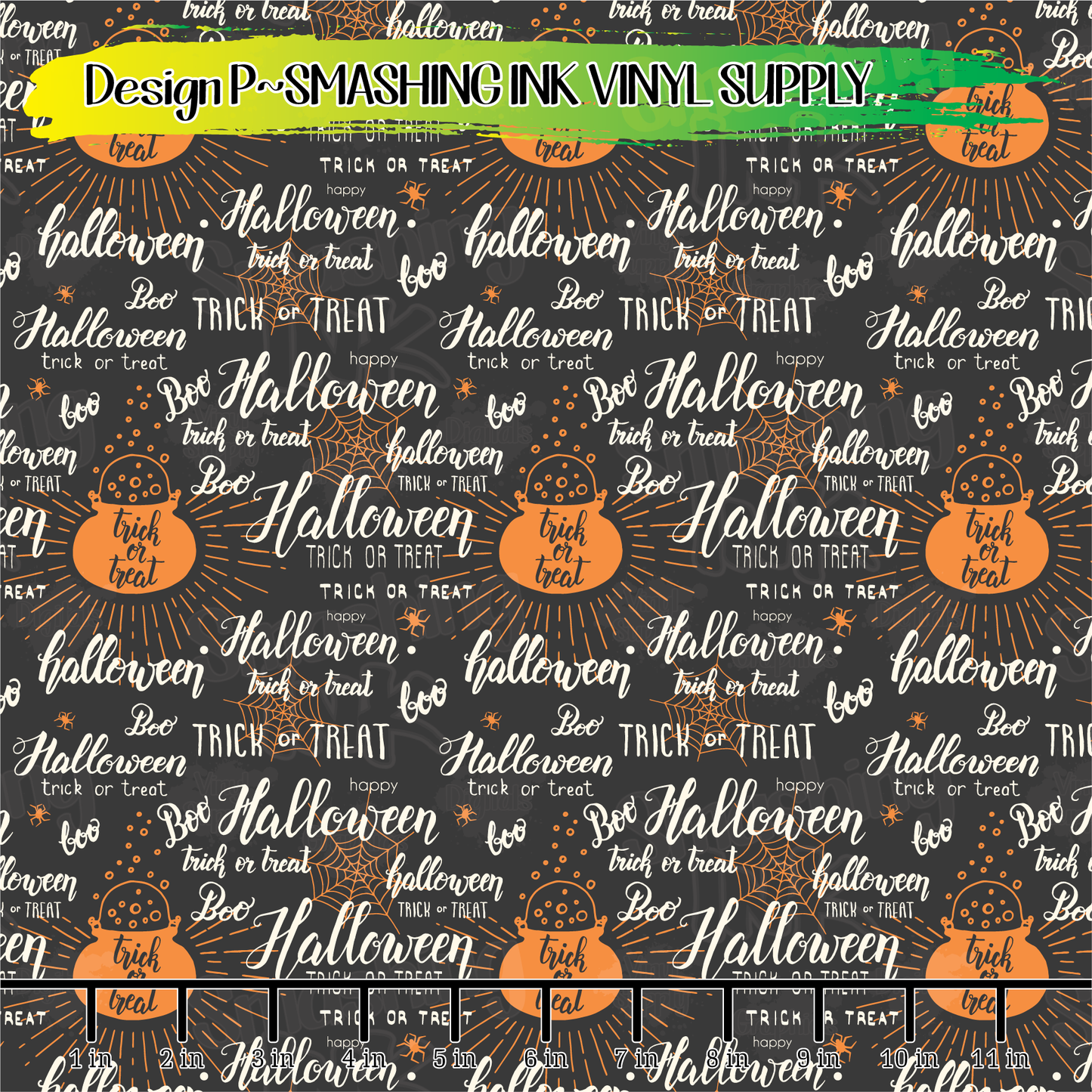 Halloween Words ★ Printed Vinyl Sheets | Faux Leather | Laser Safe