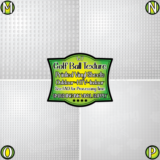 Golf Ball Pattern ★ Printed Sheets | Faux Leather | Laser Safe