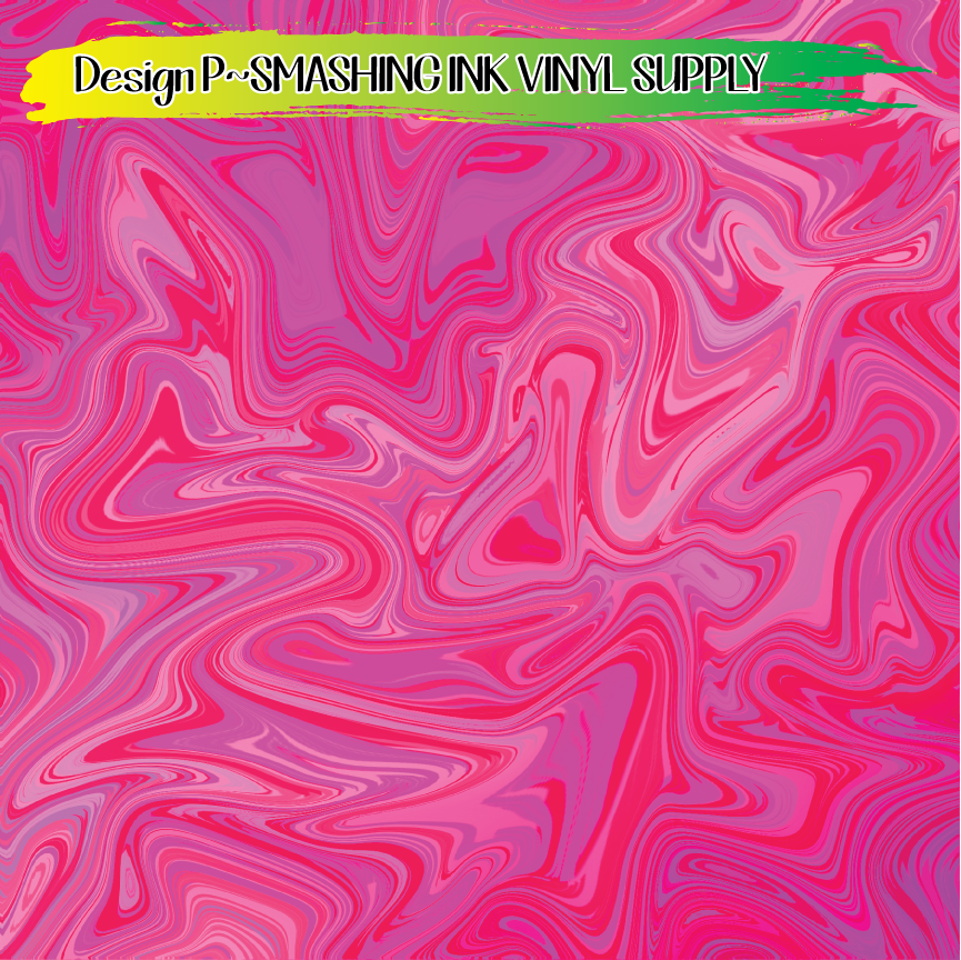 Pink Swirled ★ Printed Vinyl Sheets | Faux Leather | Laser Safe