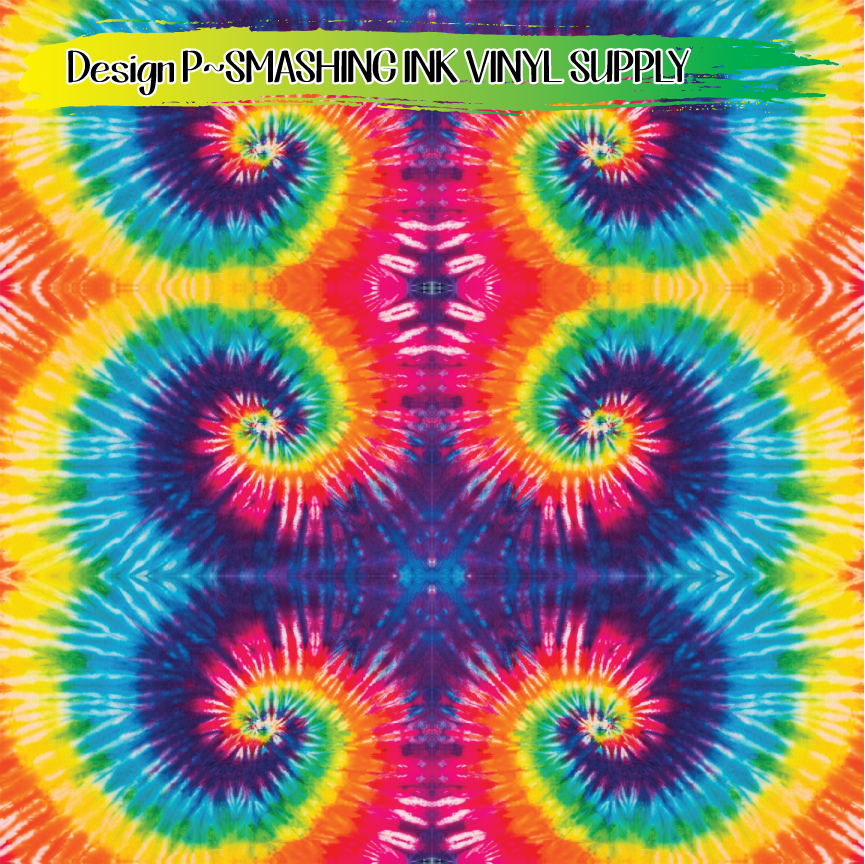 Rainbow Tie Dye ★ Printed Vinyl Sheets | Faux Leather | Laser Safe
