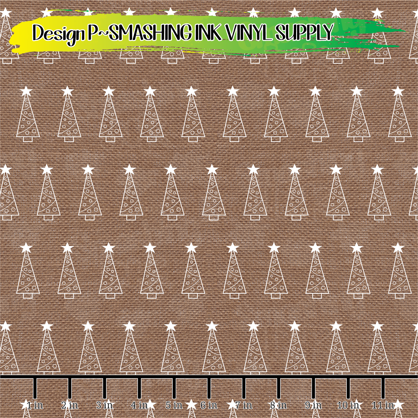 Gingerbread Man & Trees ★ Printed Vinyl Sheets | Faux Leather | Laser Safe