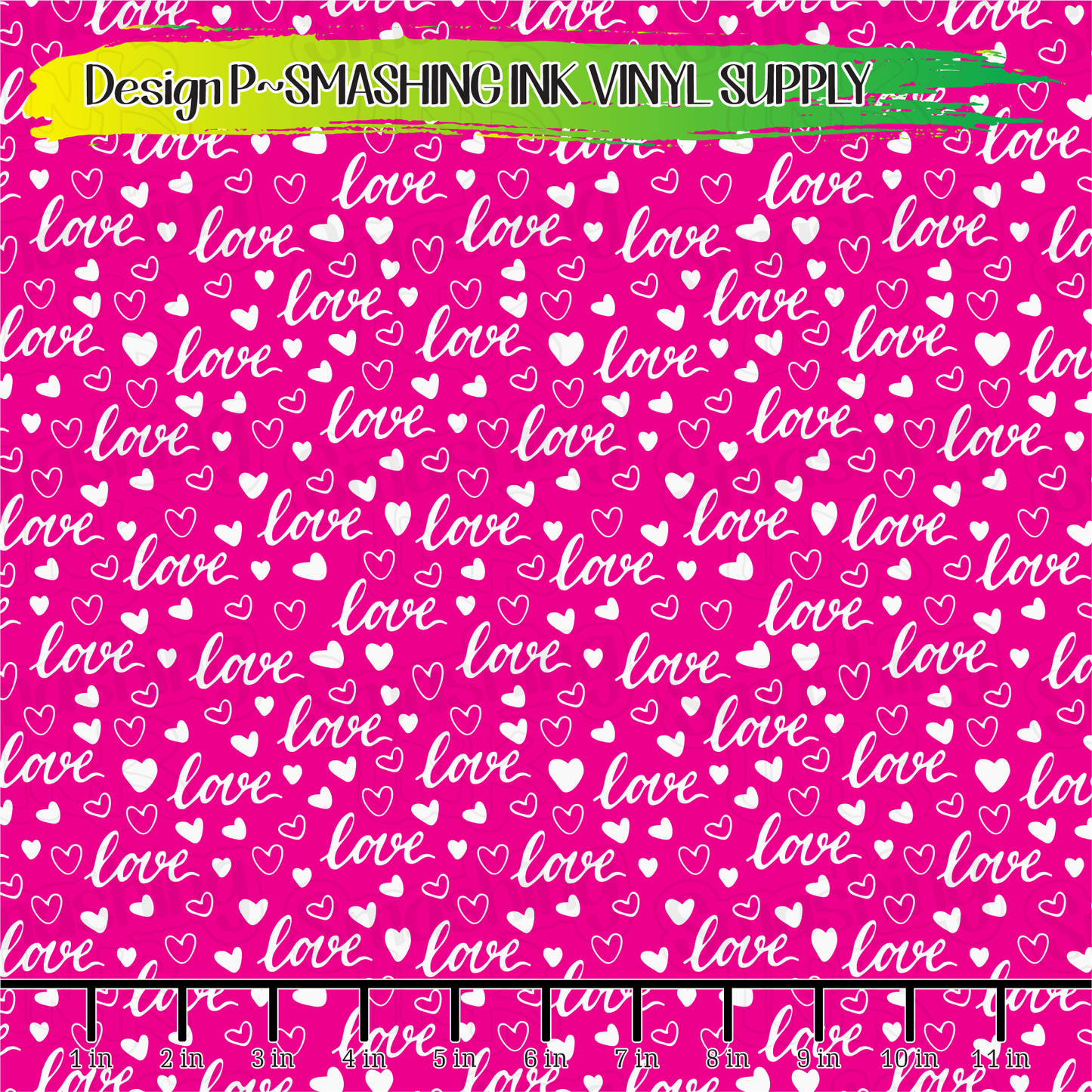Love Hearts ★ Printed Vinyl Sheets | Faux Leather | Laser Safe