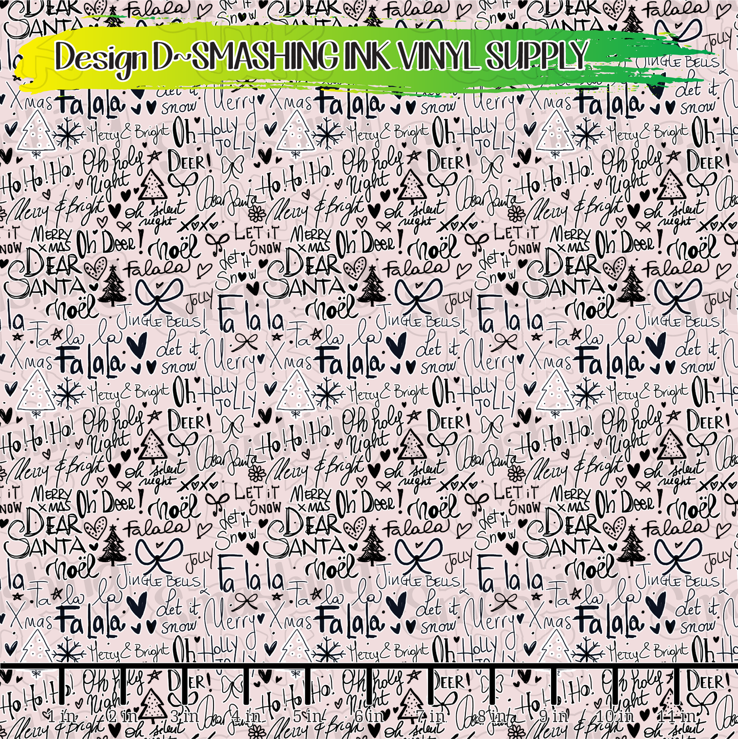 Christmas Wording ★ Printed Vinyl Sheets | Faux Leather | Laser Safe