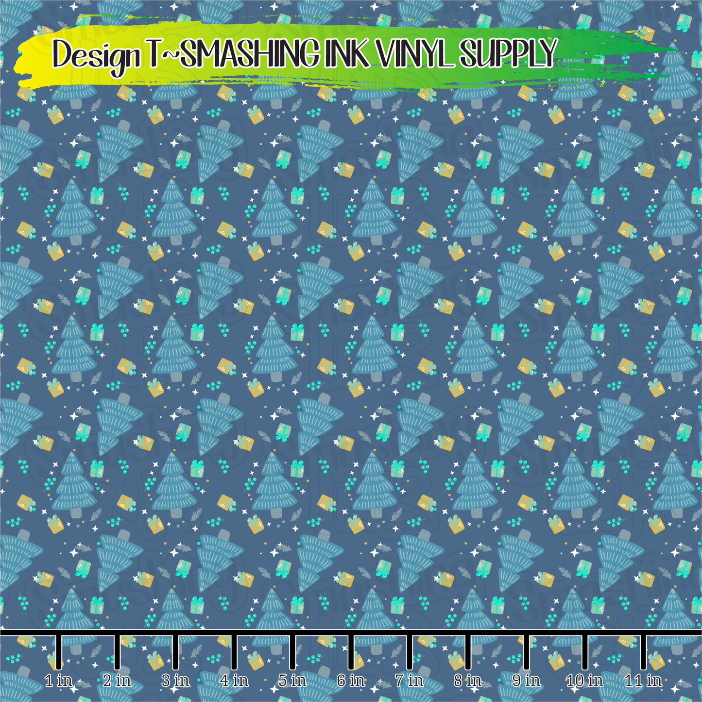 Teal Christmas ★ Printed Vinyl Sheets | Faux Leather | Laser Safe