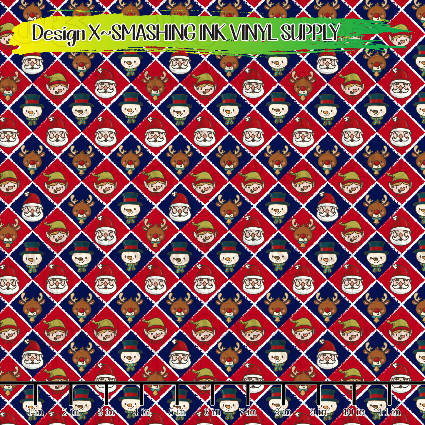 Christmas Characters ★ Printed Sheets | Faux Leather | Laser Safe